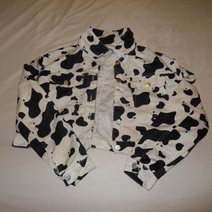 Cowprint Cropped Jacket